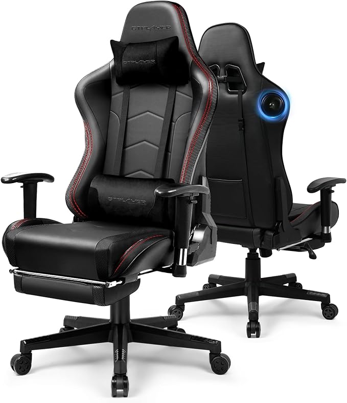 21 Audio Foldable Floor Gaming Chair with Speakers & Subwoofer - Black